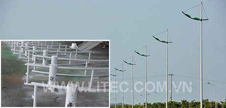 Cột đèn cao áp cần cánh buồm đơn CBD CỘT ĐÈN CHIẾU SÁNG